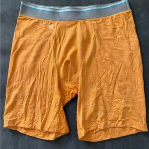 Mack Weldon Orange Boxer Briefs with Gray Waistband